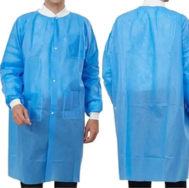 Blue PP Non-Woven Zipper Dust Coat S-4XL