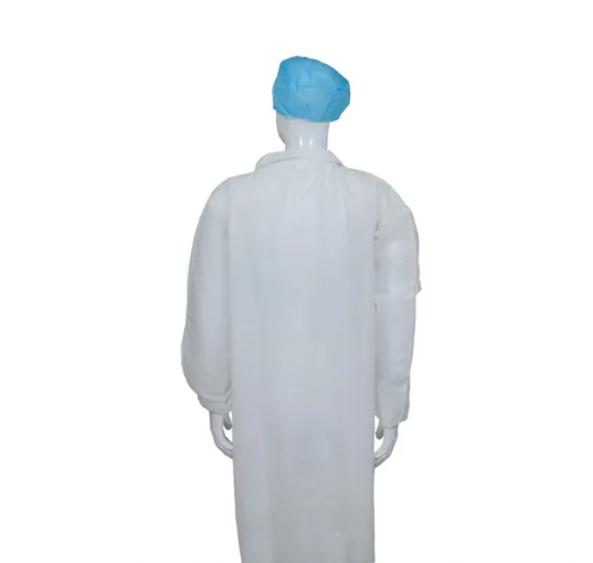 Single-Use Zippered Dust Coat for Laboratory Splash Protection
