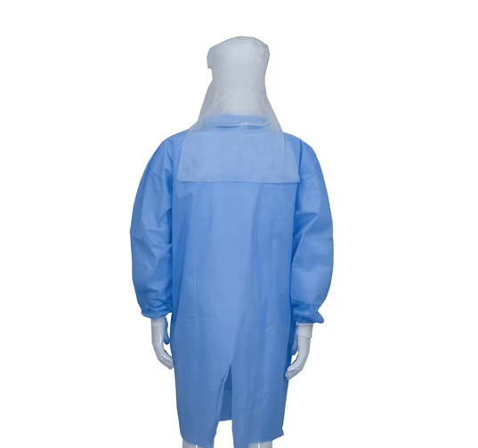 Disposable Snap Closure Dust Coat Lab Coat S-5XL