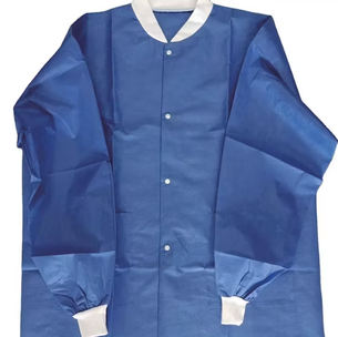 Disposable PP SMS Nonwoven Dust Coat Medical Lab Coat