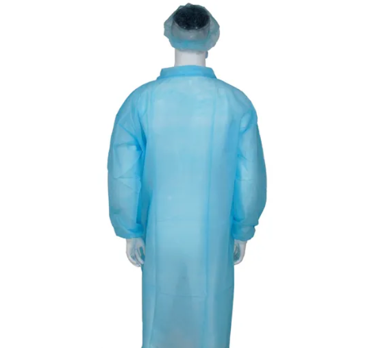 Single-Use Zippered Dust Coat for Laboratory Splash Protection